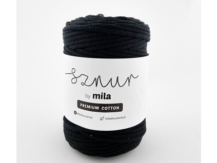 bavlněná šňůra premium cotton ČERNÁ