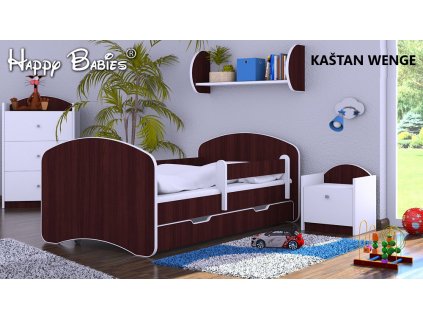 dětská postel s úložným prostorem happy babies Happy kevin kaštan wenge