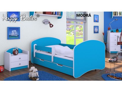 dětská postel s úložným prostorem happy babies Happy kevin modrá