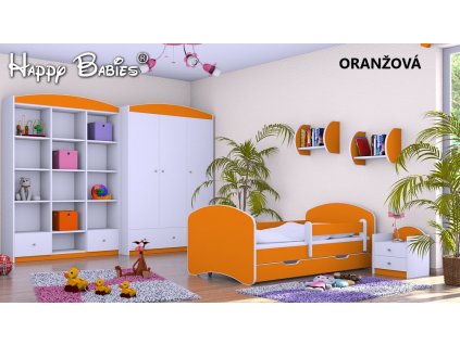 dětská postel s úložným prostorem happy babies Happy kevin oranžová (2)