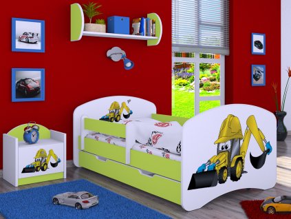 dětská postel s obrázkem bagr (4)