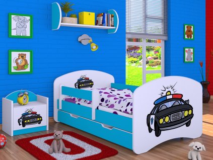 dětská postel s obrázkem policie svetpokoju