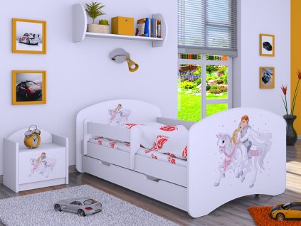 dětská postel s obrázkem princ na bílém koni svetpokoju