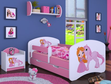 dětská postel s obrázkem princezna a jednorožec svetpokoju