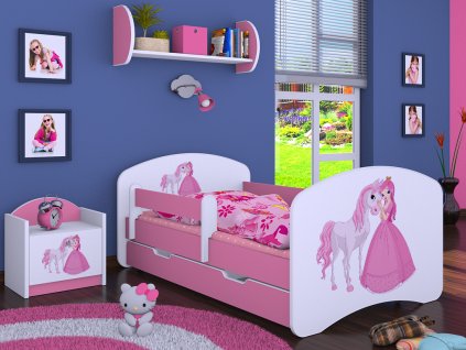 dětská postel s obrázkem princezna s koníkem (8)