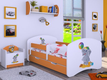 dětská postel s obrázkem slon s míčem (7)