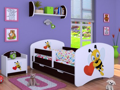 dětská postel s obrázkem včelka se srdcem svetpokoju