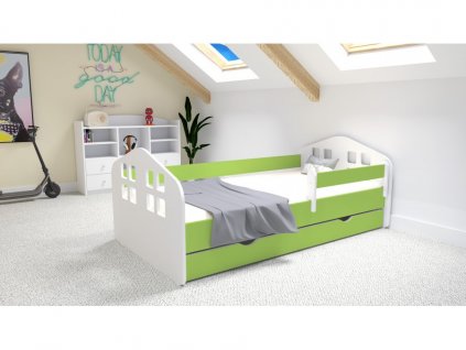dětská postel domeček mini zelená