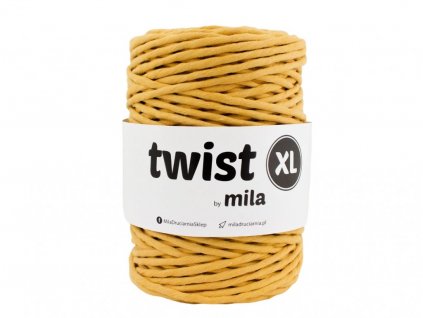 macrame šňůra 5mm twist mila OKROVÁ