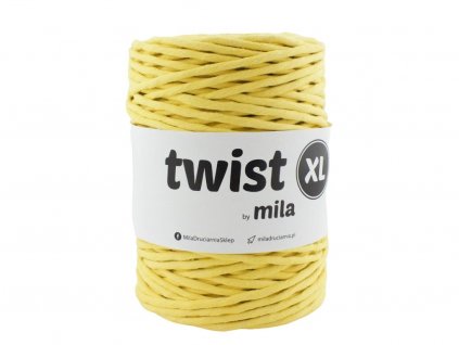 macrame šňůra 5mm twist mila ŽLUTÁ CITRONOVA