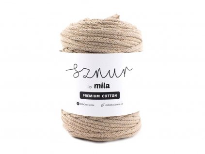 bavlněná šňůra premium cotton karemelová