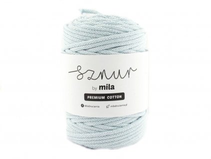 bavlněná šňůra premium cotton 3mm MODRÁ LEDOVÁ