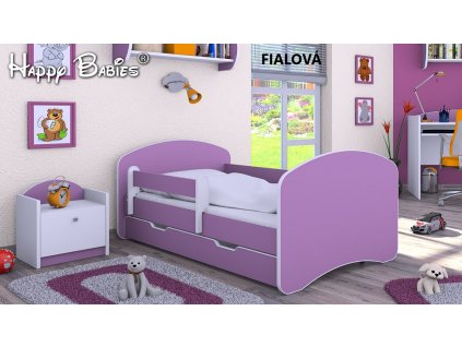 dětská postel s úložným prostorem happy babies Happy kevin fialová