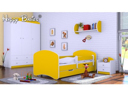 dětská postel s úložným prostorem happy babies Happy kevin žlutá