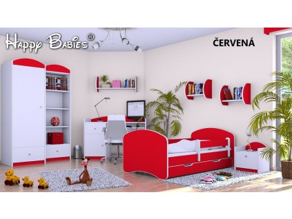 dětská postel s úložným prostorem happy babies Happy kevin červená (2)