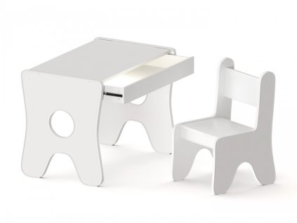detsky stul s suplikem bila