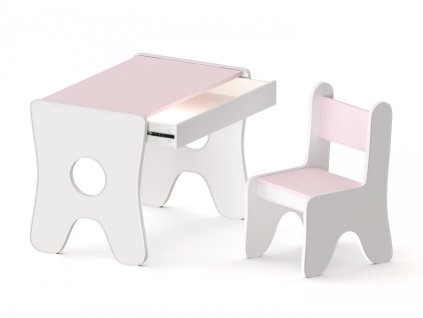 detsky stul s suplikem ruzova