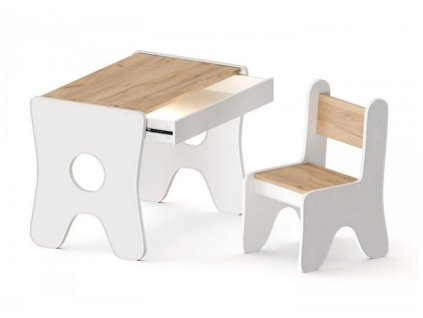 detsky stul s suplikem a zidli dub artisan