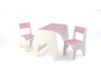 detsky stul a zidle ruzovy
