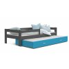 Dětská postel s přistýlkou Hery,HUGO šedá modrá