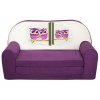 molitanová sedačka fialová sovičky