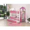 dětská patrová postel domek s obrázkem a úložným prostorem (1)