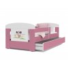 Dětská postel s obrázkem miki růžová