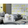 14 dětská postel s obrázkem a úložným prostorem medvídek na kole grafit