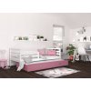 postel s přistýlkou pokoj bílá růžová (2)