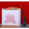 dětská komoda k06 s obrázkem růžový slon se srdcem (6)