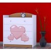 dětská komoda k06 s obrázkem růžový slon se srdcem (8)