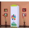 dětskou šatní skříň sz04 s obrázkem zelené auto s balónky (1)