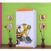 dětská šatní skříň sz07 s obrázkem žlutý bagr (1)