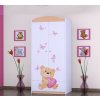 dětská šatní skříň sz08 s obrázkem zamilovaný medvídek (10)