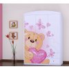 dětská šatní skříň sz09 s obrázkem zamilovaný medvídek (14)