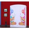 dětská šatní skříň sz11 s obrázkem dva medvídci s balónky (1)