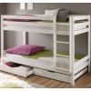 Poschoďová postel 200 x 90 cm BÍLÁ