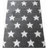 dětský koberec šedý bílé hvězdy
