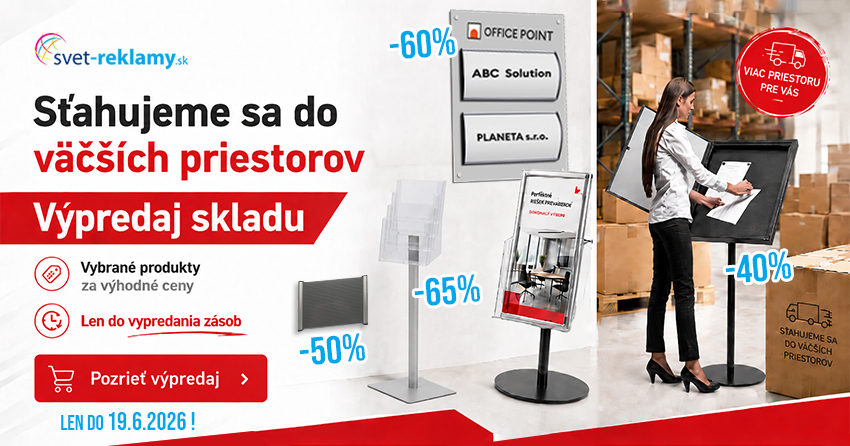 Výpredaj skladu - sťahovanie