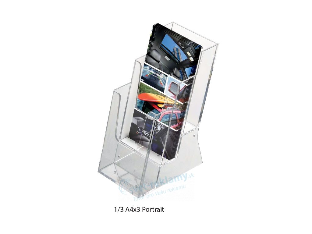 3 - Poschodové zásobníky na letáky COUNTER (Produkt 3-poschodový zásobník na letáky A5 (veľkosť plagátu 148x210 mm))