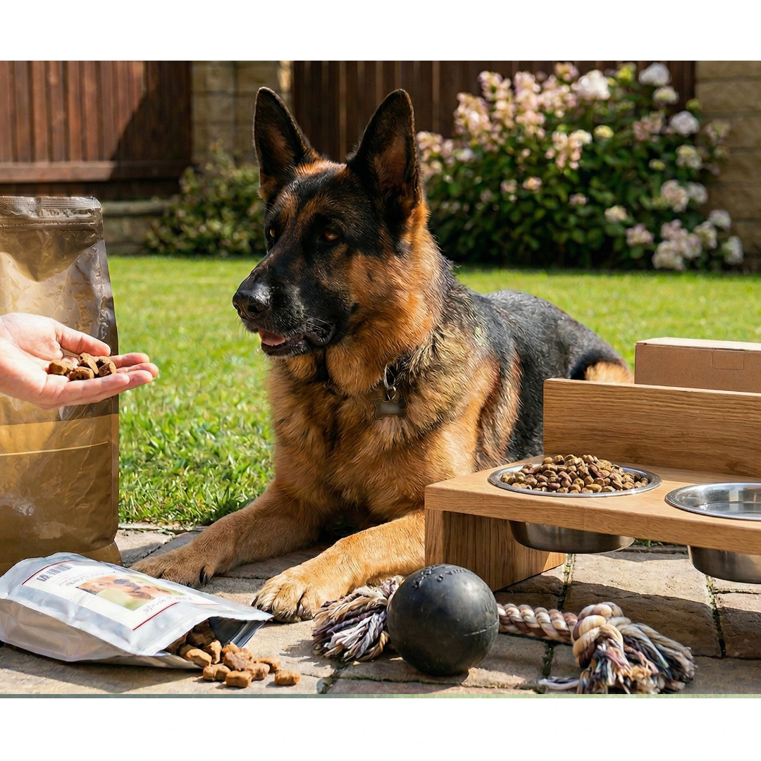 Jak správně pečovat o německého ovčáka: krmení, hračky a pamlsky