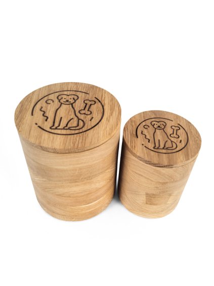 Dřevěná dóza s motivem - kulatá (ST Doza dřevina Javor, ST Dóza kulatá Průměr 10,5cm / výška 13cm)