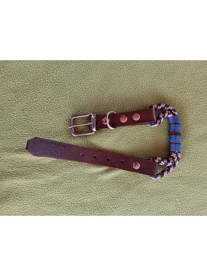 Obojek DUO modro-béžový