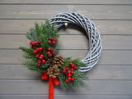 adventní věnec na dveře