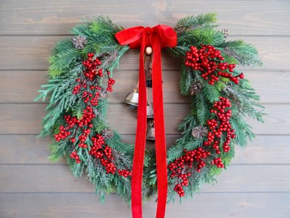 adventní věnec na dveře
