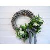 Celoroční věnec šedo-bílý