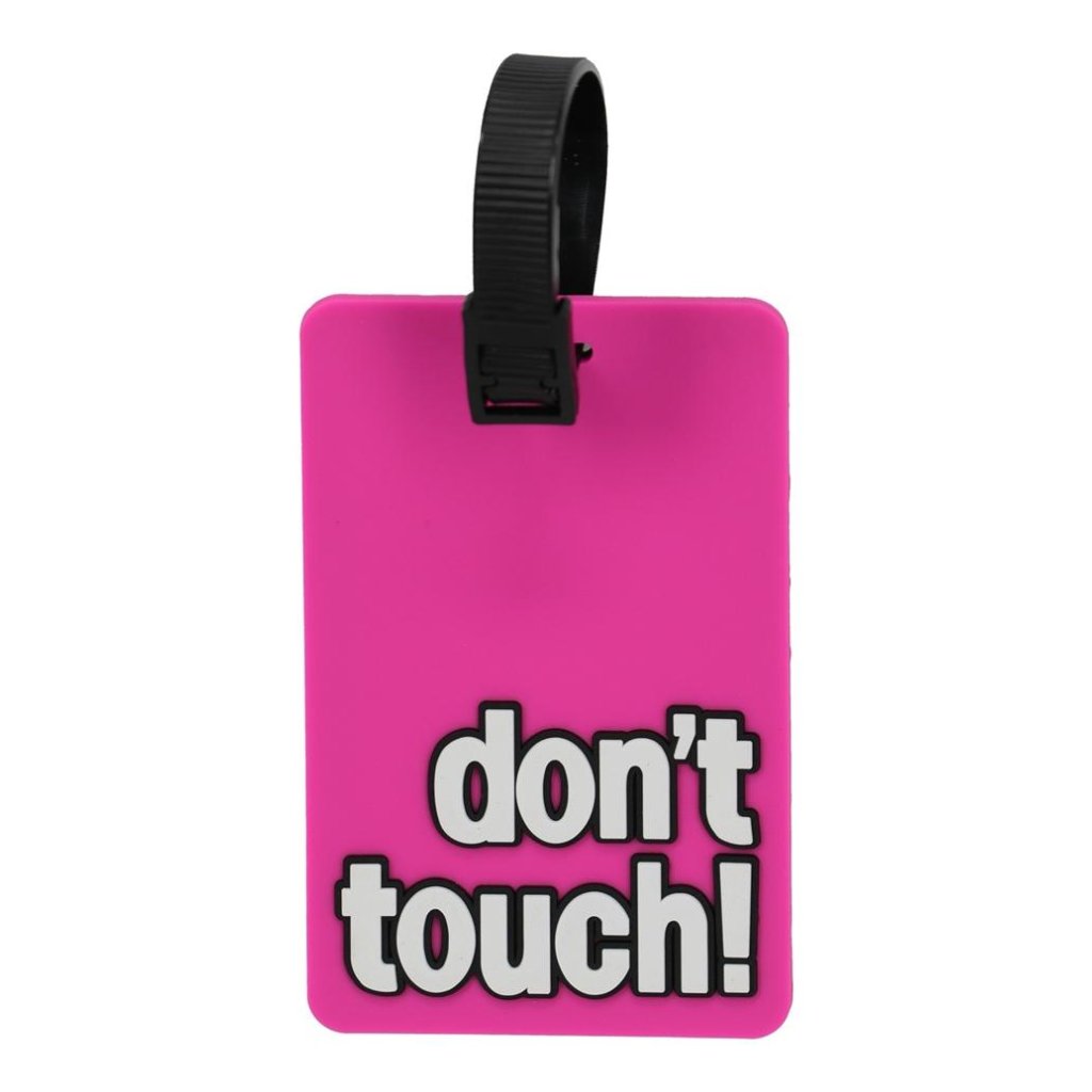 travelite pvc luggage tag pink 1