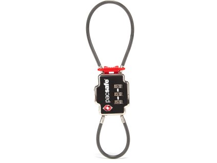 PACSAFE zámek TSA ACCEPTED 3-DIAL DOUBLE CABLE LOCK black, 10266100
