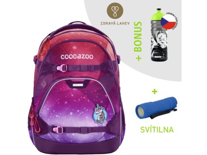 Školní batoh coocazoo ScaleRale, OceanEmotion Galaxy Pink, certifikát AGR + LED svítilna