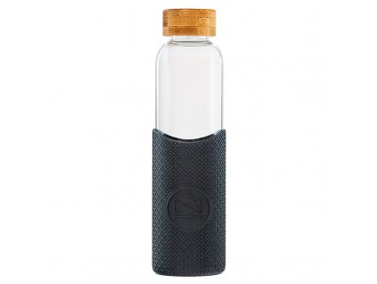 Neon Kactus Skleněná láhev s rukávem, 550 ml čierna, XD-GB01